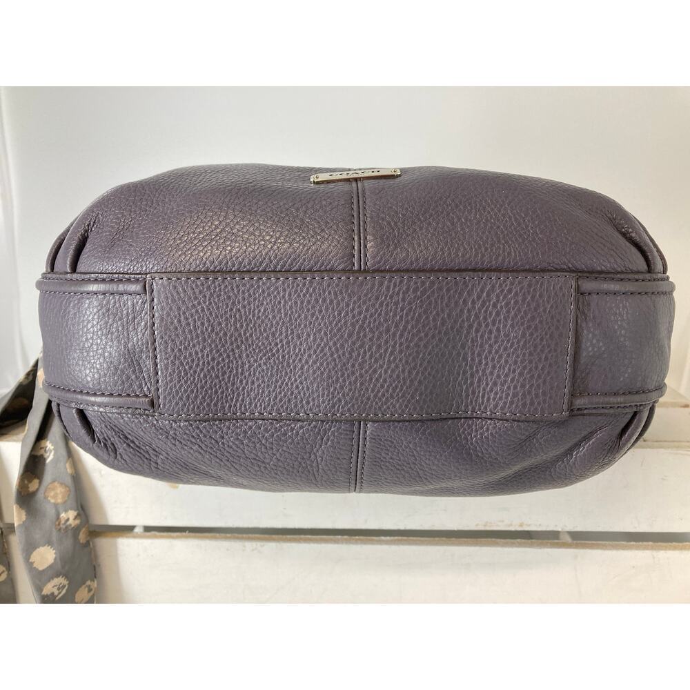 COACH F23960 PURPLE -GRAY PEBBLED LEATHER HOBO BAG - Picture 9 of 16